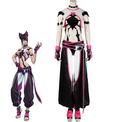 Astricos Juri Han Cosplay Street Fighter Costume Women's Sexy Combat Suit for Halloween Carnival - Astricos