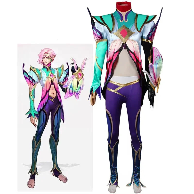 Astricos Ezreal Flower Fairy Cosplay Costume for Men - Full Set Adult Suits for Halloween and Carnival Parties - Astricos