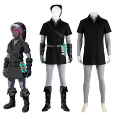 Astricos Zelda Cosplay: Men's Dark Warrior Battle Uniform Full Set for Halloween and Carnival Parties - Astricos