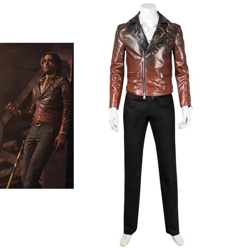 Astricos Luis Serro Cosplay Remake Outfit - Men's Punk Retro Jacket Shirt Pants Suit for Halloween Parties - Astricos