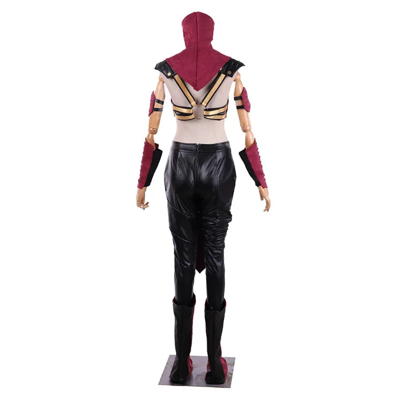 Astricos Mileena Cosplay Costume - Alluring Combat Suit with Mask for Women | Ideal for Halloween & Carnival - Astricos