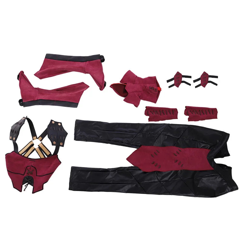 Astricos Mileena Cosplay Costume - Alluring Combat Suit with Mask for Women | Ideal for Halloween & Carnival - Astricos