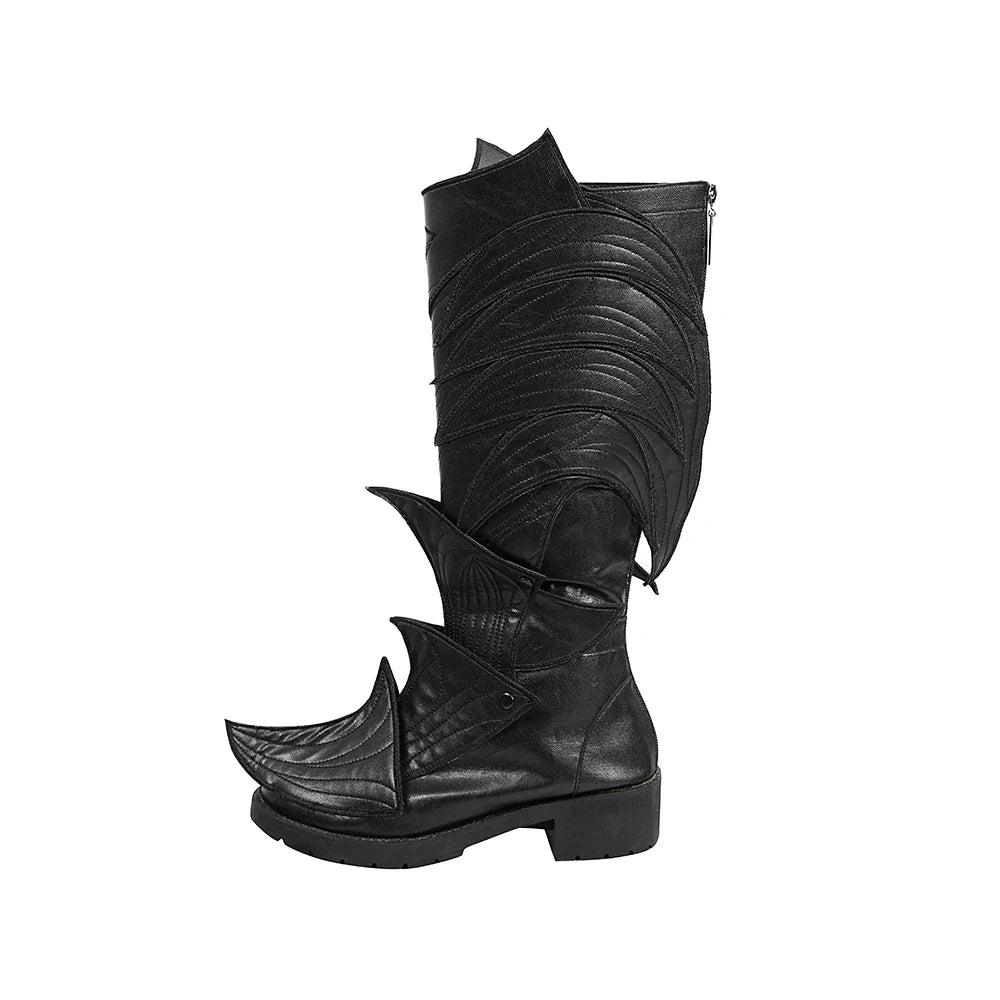 Astricos Minthara Cosplay Boots for Women - Unique Punk Black Long Boots for Halloween and Carnival Parties - Astricos