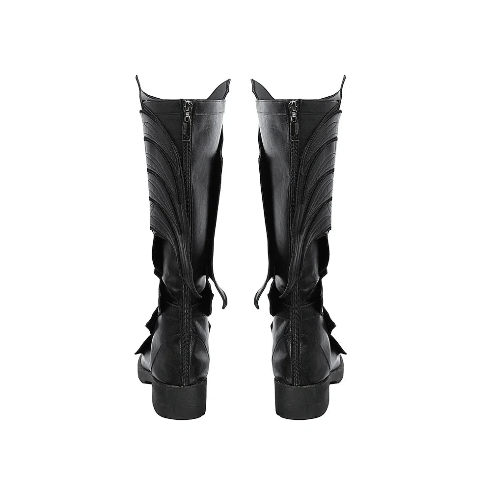 Astricos Minthara Cosplay Boots for Women - Unique Punk Black Long Boots for Halloween and Carnival Parties - Astricos