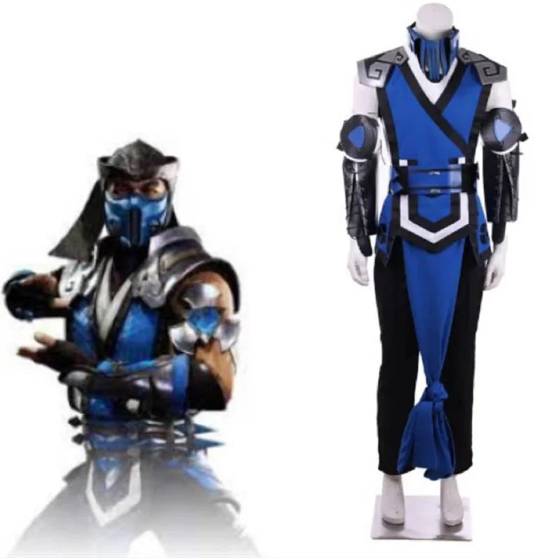 Astricos Sub-Zero Cosplay Costume | Authentic Ninja Blue Fighter Suit for Adults - Astricos