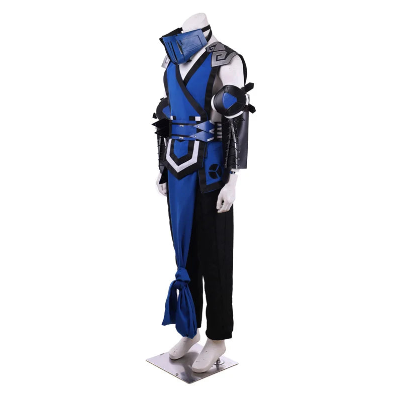 Astricos Sub-Zero Cosplay Costume | Authentic Ninja Blue Fighter Suit for Adults - Astricos