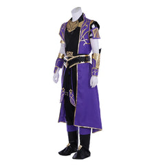 Astricos Rain Cosplay Costume | Premium Purple Warrior Uniform Set with Armguard, Gloves, and Mask - Astricos