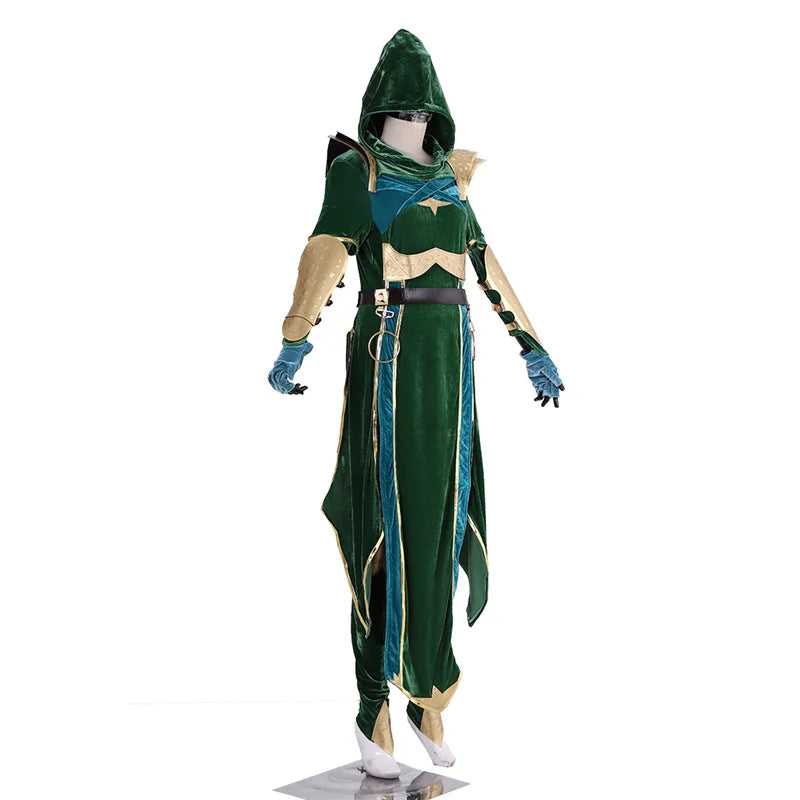 Astricos Jade Cosplay Costume | Alluring Green Combat Outfit for Women | Ideal for Halloween and Carnival - Astricos