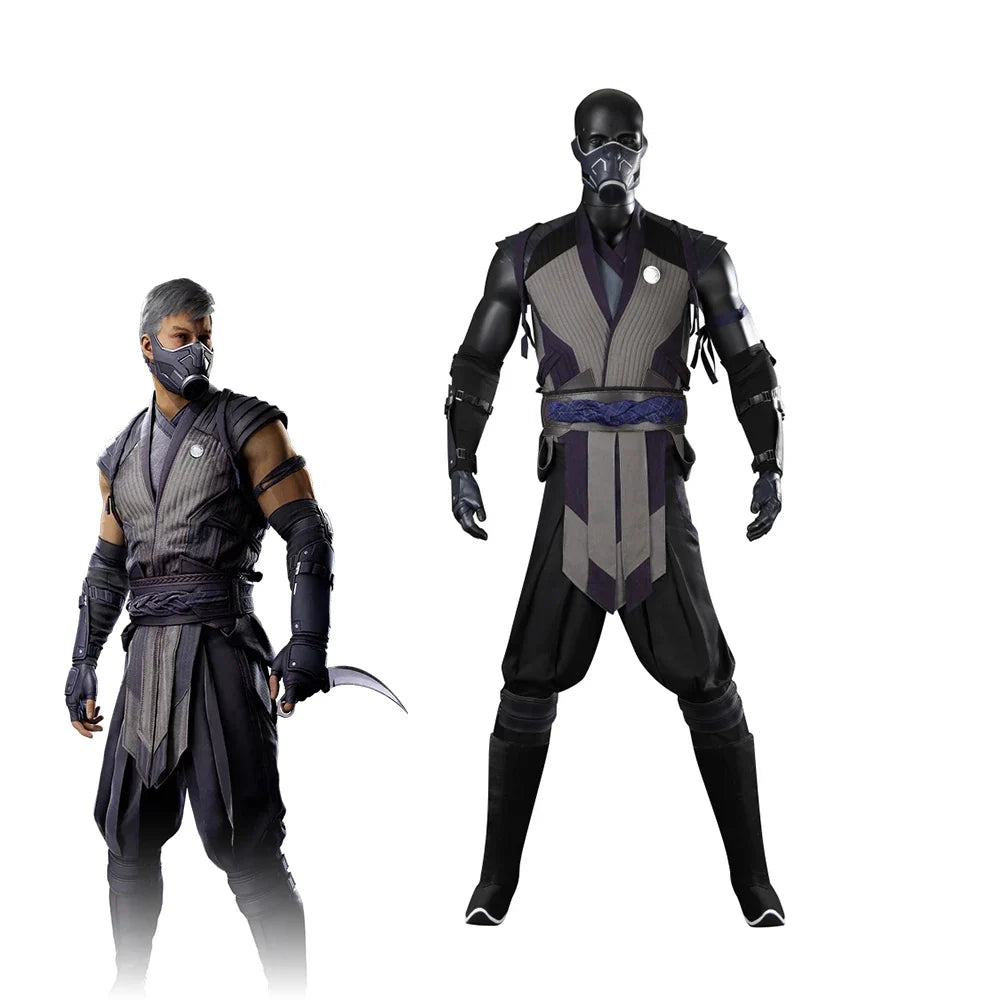 Astricos Smoke Cosplay Costume for Men - Mortal Kombat 1 Punk Battle Uniform Suit for Halloween Carnival Parties - Astricos