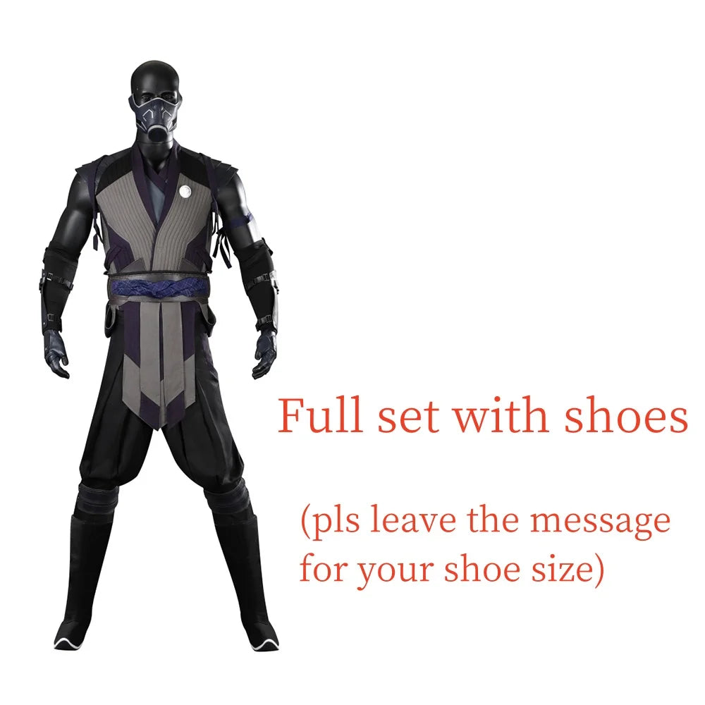 Astricos Smoke Cosplay Costume for Men - Mortal Kombat 1 Punk Battle Uniform Suit for Halloween Carnival Parties - Astricos