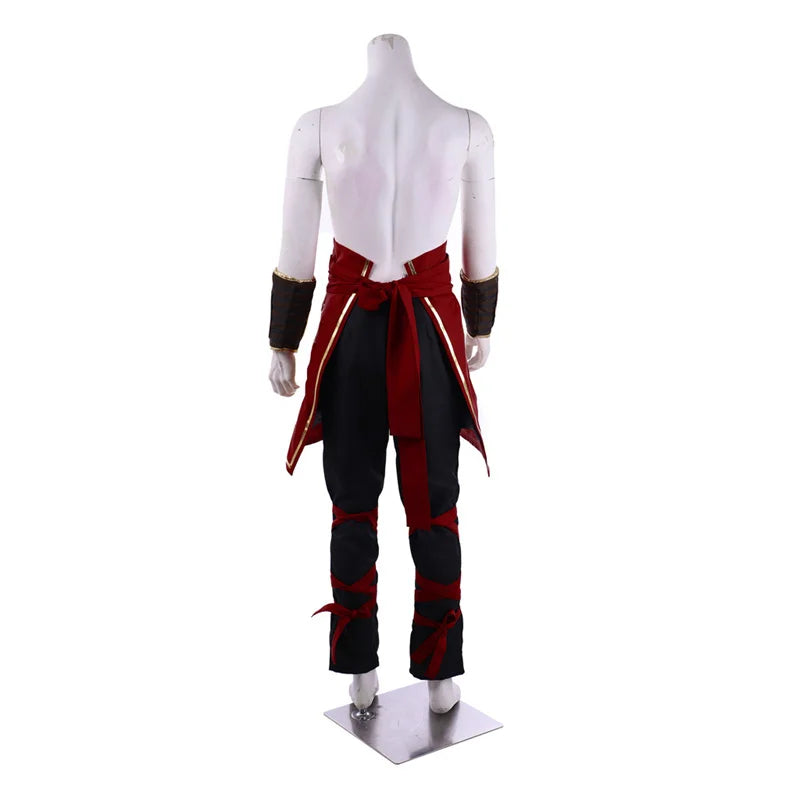 Astricos Liu Kang Cosplay Costume Deluxe Men's Halloween Party Suit with Headband - Astricos