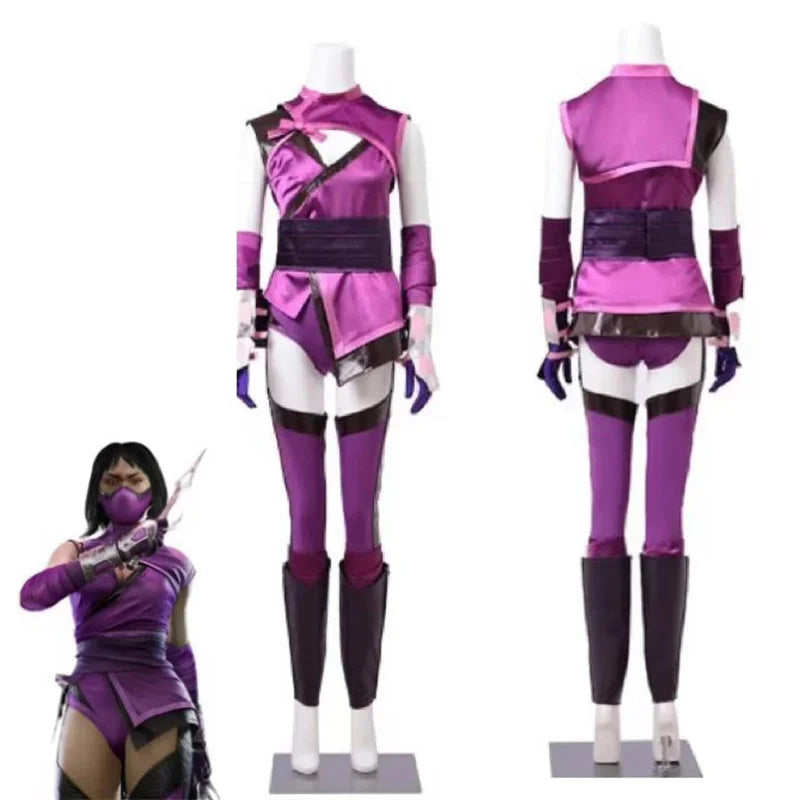 Astricos Mileena Cosplay Costume - Sexy Purple Full Set for Women's Halloween & Carnival - Astricos