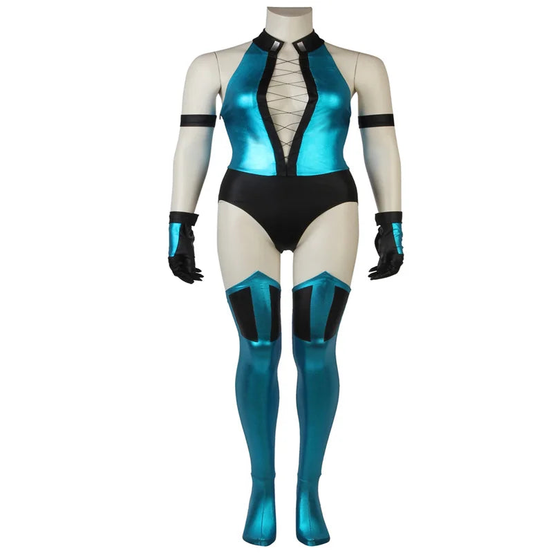 Astricos Mortal Kombat Kitana Costume - Bold Cosplay Tights Battle Suit for Women | Full Adult Outfit for Halloween & Carnival - Astricos