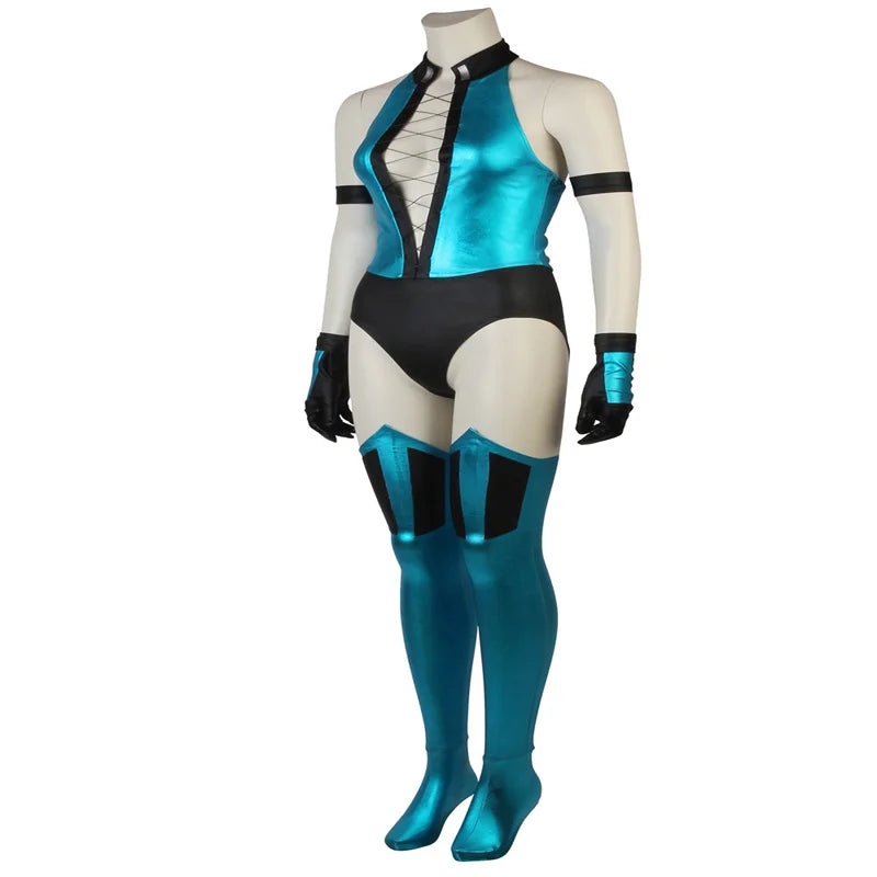 Astricos Mortal Kombat Kitana Costume - Bold Cosplay Tights Battle Suit for Women | Full Adult Outfit for Halloween & Carnival - Astricos