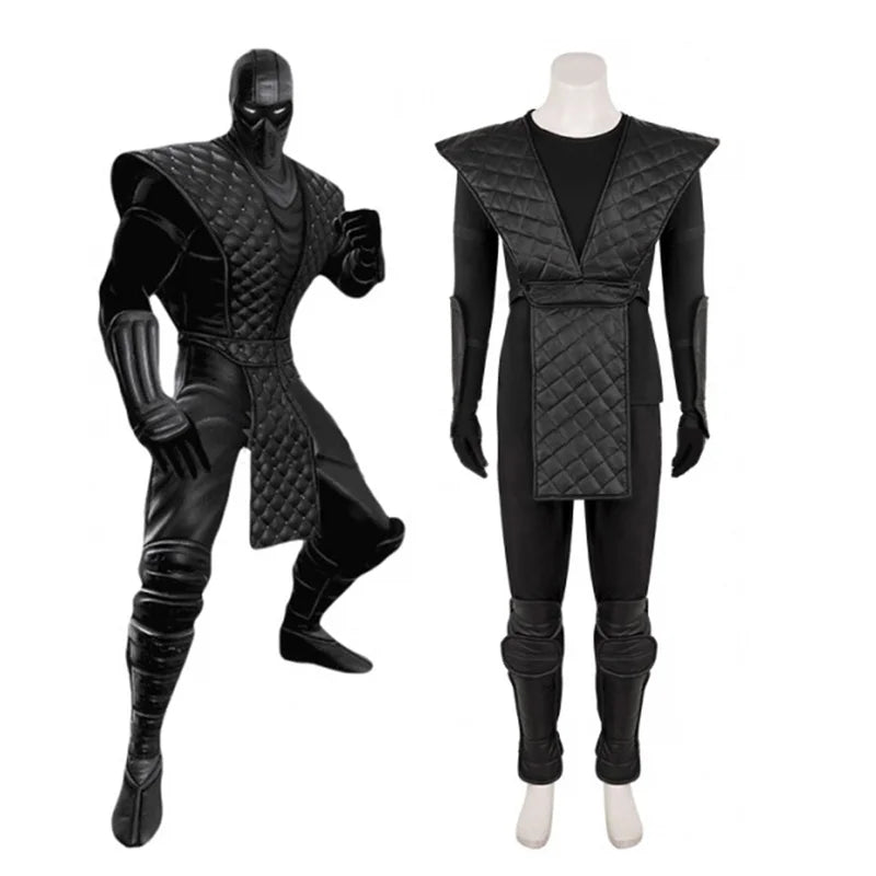 Astricos Noob Saibot Cosplay Costume | Mortal Kombat Game Black Full Set for Adults Halloween Carnival - Astricos