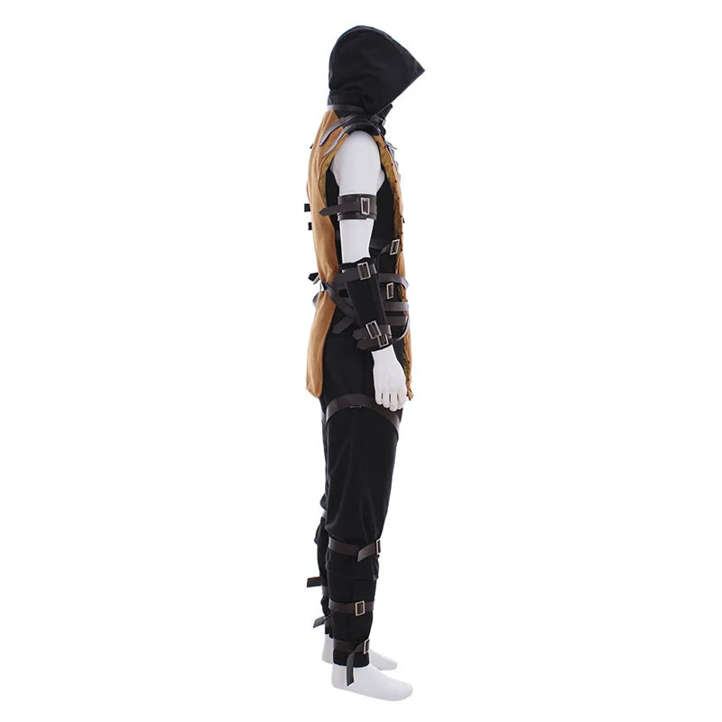 Astricos Scorpion Cosplay Costume for Adults - Mortal Kombat Inspired Full Set Outfit - Astricos