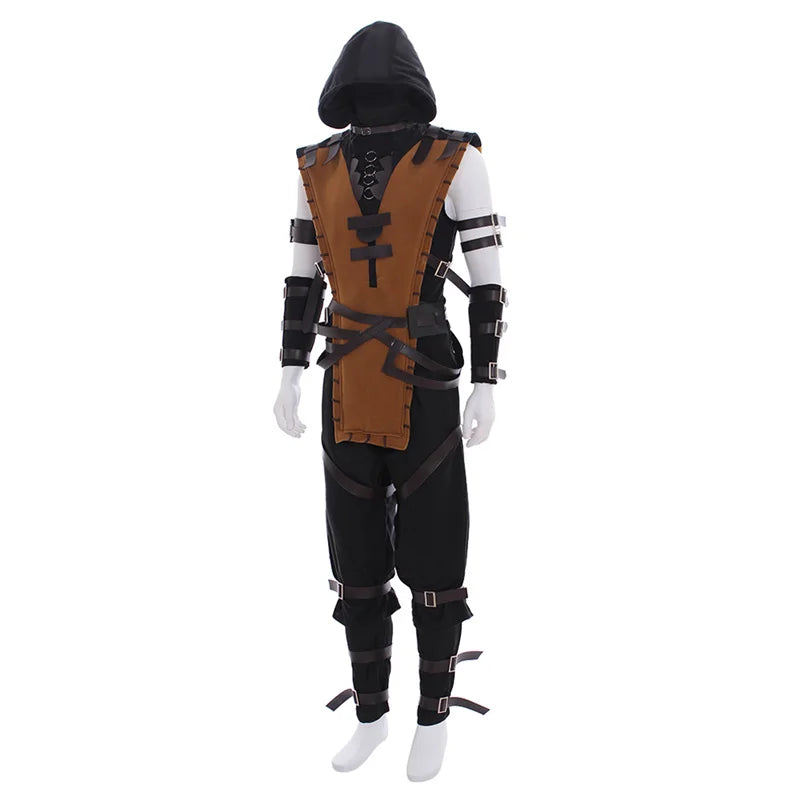 Astricos Scorpion Cosplay Costume for Adults - Mortal Kombat Inspired Full Set Outfit - Astricos