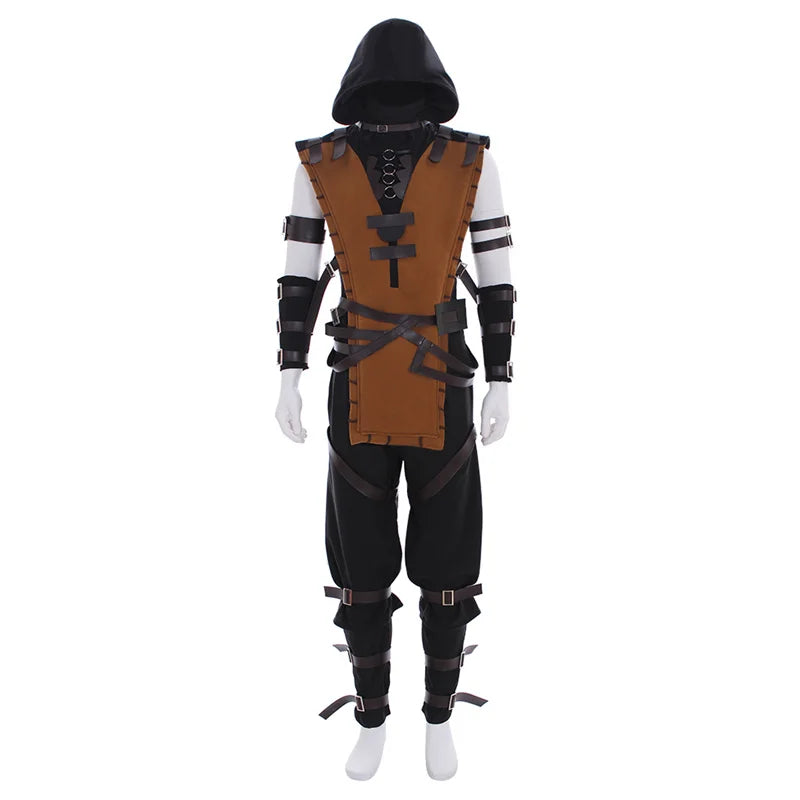 Astricos Scorpion Cosplay Costume for Adults - Mortal Kombat Inspired Full Set Outfit - Astricos