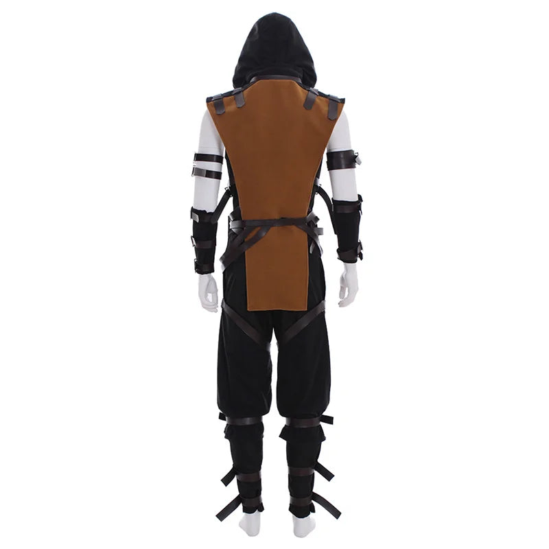 Astricos Scorpion Cosplay Costume for Adults - Mortal Kombat Inspired Full Set Outfit - Astricos