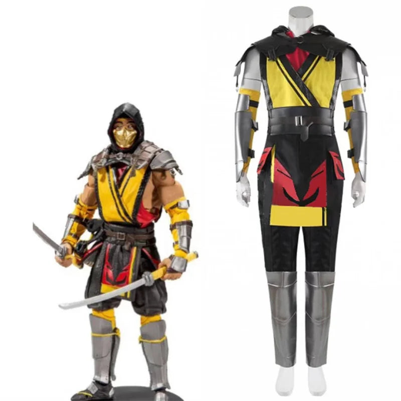 Astricos Scorpion Cosplay Costume | Men's Mortal Kombat Roleplay Outfit for Halloween and Carnival - Astricos