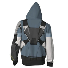 Astricos Brimstone Cosplay Zipper Hooded Sweatshirt for Men and Women - 3D Print Valorant Costume - Astricos