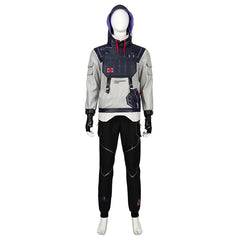 Astricos Valorant ISO Cosplay Costume Set - Hooded Sweatshirt, Pants, Top, Uniform, Accessories for Halloween Carnival - Astricos