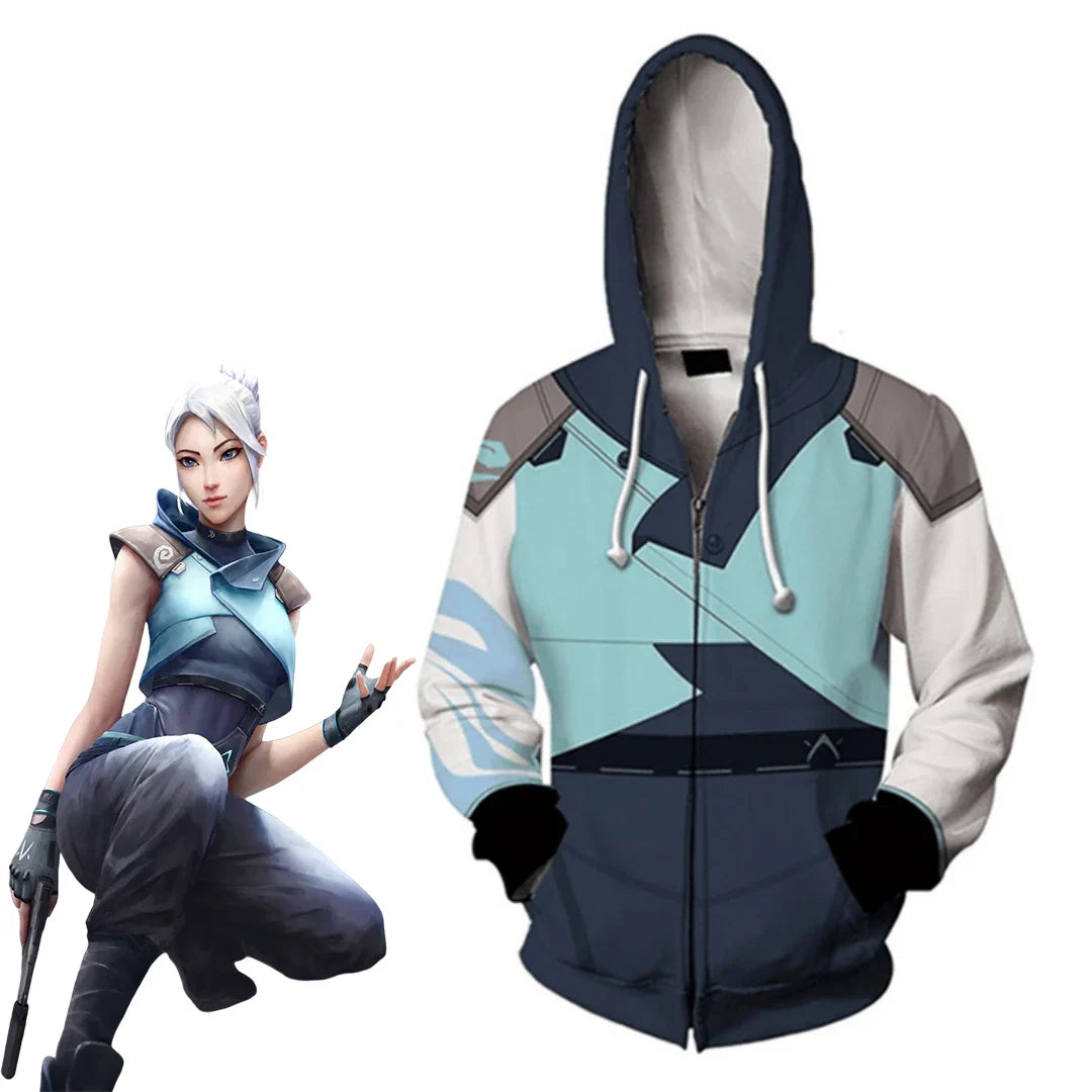 Astricos Jett Cosplay Costume Unisex 3D Print Hooded Sweatshirt for Halloween Comic Con - Astricos