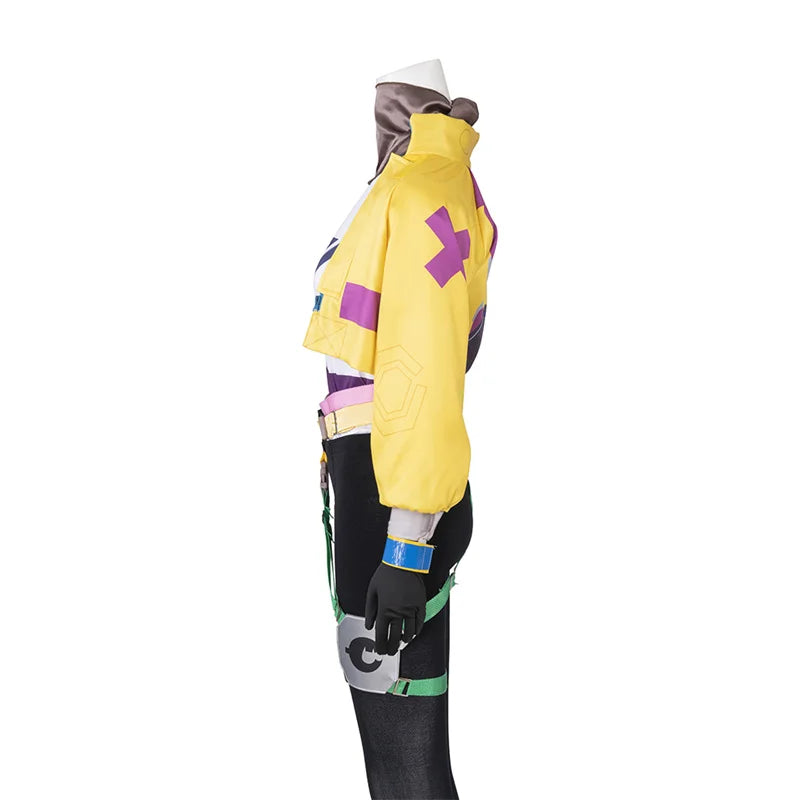 Astricos Killjoy Cosplay Costume - Yellow Coat with Bag, Belt, Hat for Halloween & Parties - Astricos