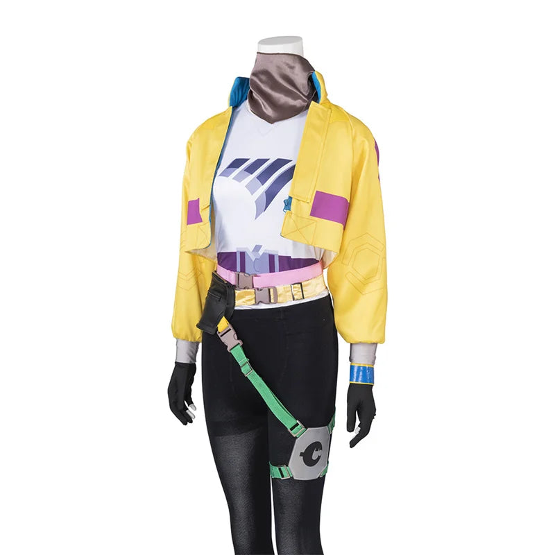 Astricos Killjoy Cosplay Costume - Yellow Coat with Bag, Belt, Hat for Halloween & Parties - Astricos