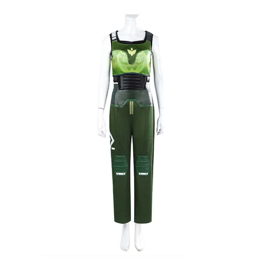 Astricos Skye Cosplay Costume for Women - Punk Valorant Battle Uniform Suit for Halloween and Carnival Parties - Astricos