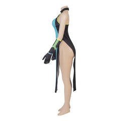 Astricos Viper Cosplay Costume - Bold Green Dress with Gloves and Socks for Halloween - Astricos