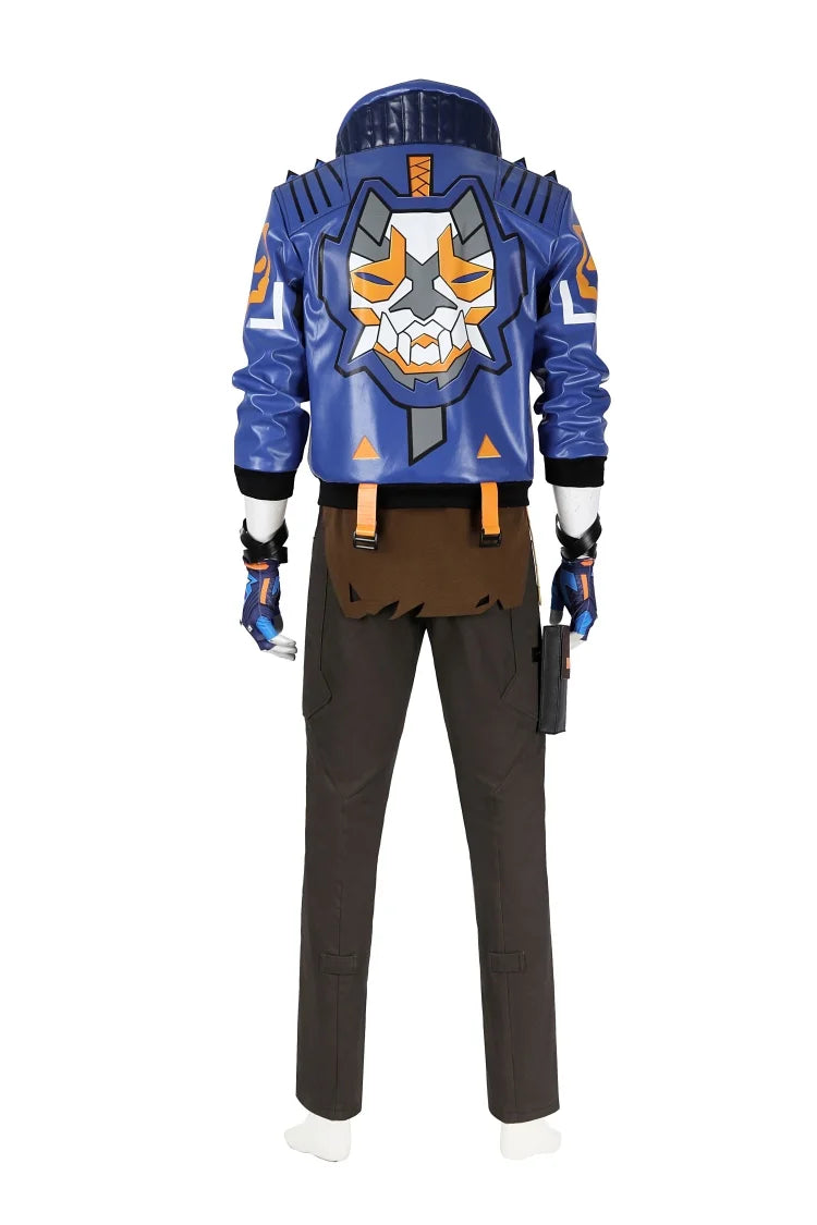 Astricos Yoru Cosplay Costume for Men - Fantasia Blue Jacket Top Pants Mask Full Set for Halloween Parties - Astricos