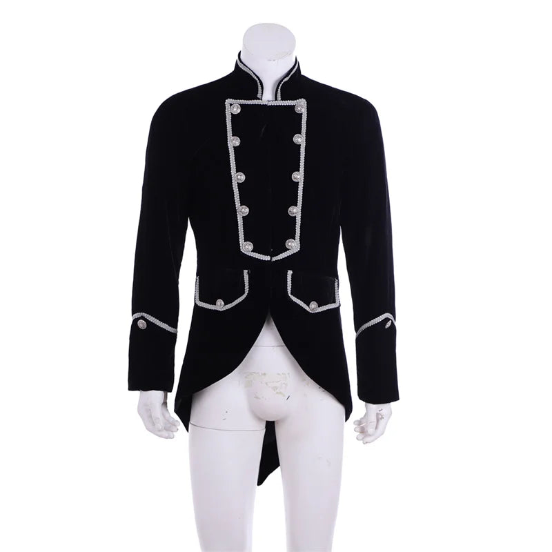 Men's Astricos Gothic Victorian Tailcoat Jacket - Steampunk, Pirate, Viking, Renaissance, Formal Tuxedo Coat - Astricos