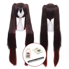 Astricos Hu Tao Cosplay Wig - High-Quality Synthetic Fiber with Adjustable Cap - Astricos