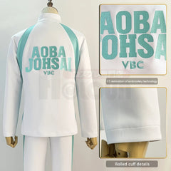 Astricos Haikyuu Anime Aobajohsai High School Uniform Oikawa Tooru Cosplay Costume Wig Full-Zip Tracksuit Daily Wear - Astricos