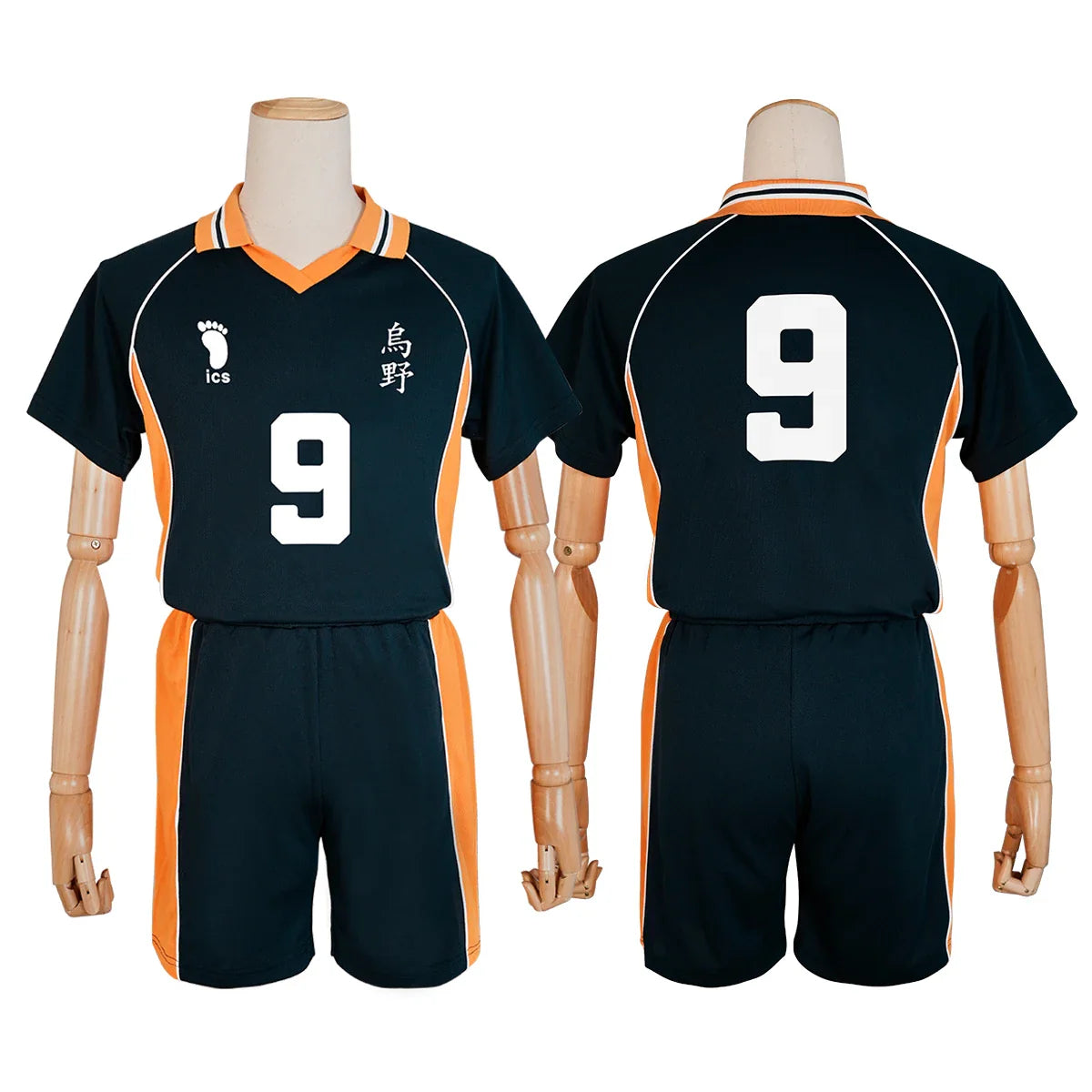 Astricos Anime Kageyama Tobio Cosplay Costume Wig - No.9 Karasuno High School Volleyball Uniform Set - Astricos