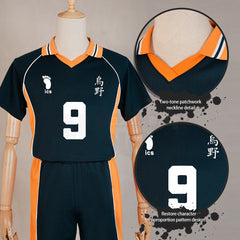 Astricos Anime Kageyama Tobio Cosplay Costume Wig - No.9 Karasuno High School Volleyball Uniform Set - Astricos