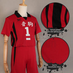 Astricos Haikyuu!! Kuroo Tetsuro Cosplay Costume Set - Nekoma High School Volleyball Uniform with Wig - Astricos