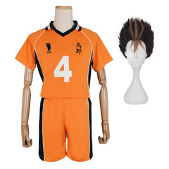 Astricos Haikyuu Nishinoya Yuu Cosplay Costume Set Including Jersey and Wig - Astricos