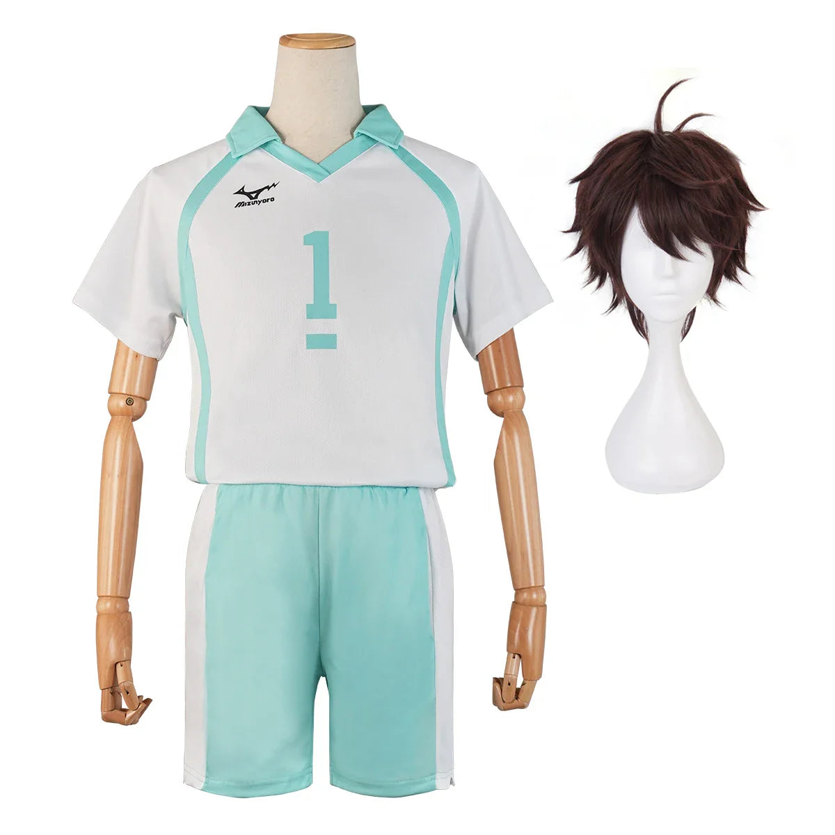 Astricos Oikawa Tooru Jerseys NO.1 Haikyuu Cosplay Costume Wig AOBAJOHSAI High School Volleyball Club Uniform Set - Astricos