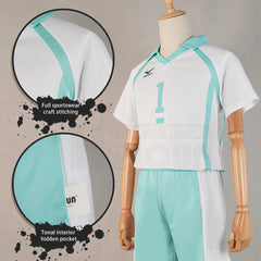 Astricos Oikawa Tooru Jerseys NO.1 Haikyuu Cosplay Costume Wig AOBAJOHSAI High School Volleyball Club Uniform Set - Astricos