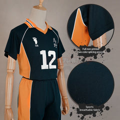 Astricos Tadashi Yamaguchi Haikyuu Anime NO.12 Cosplay Costume High School Volleyball Uniform Daily Wear - Astricos