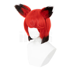 Astricos Anime Alastor Cosplay Wig with Rose Net - Synthetic Fiber - Adjustable Size - Perfect for Halloween, Christmas, and Cosplay Events - Astricos