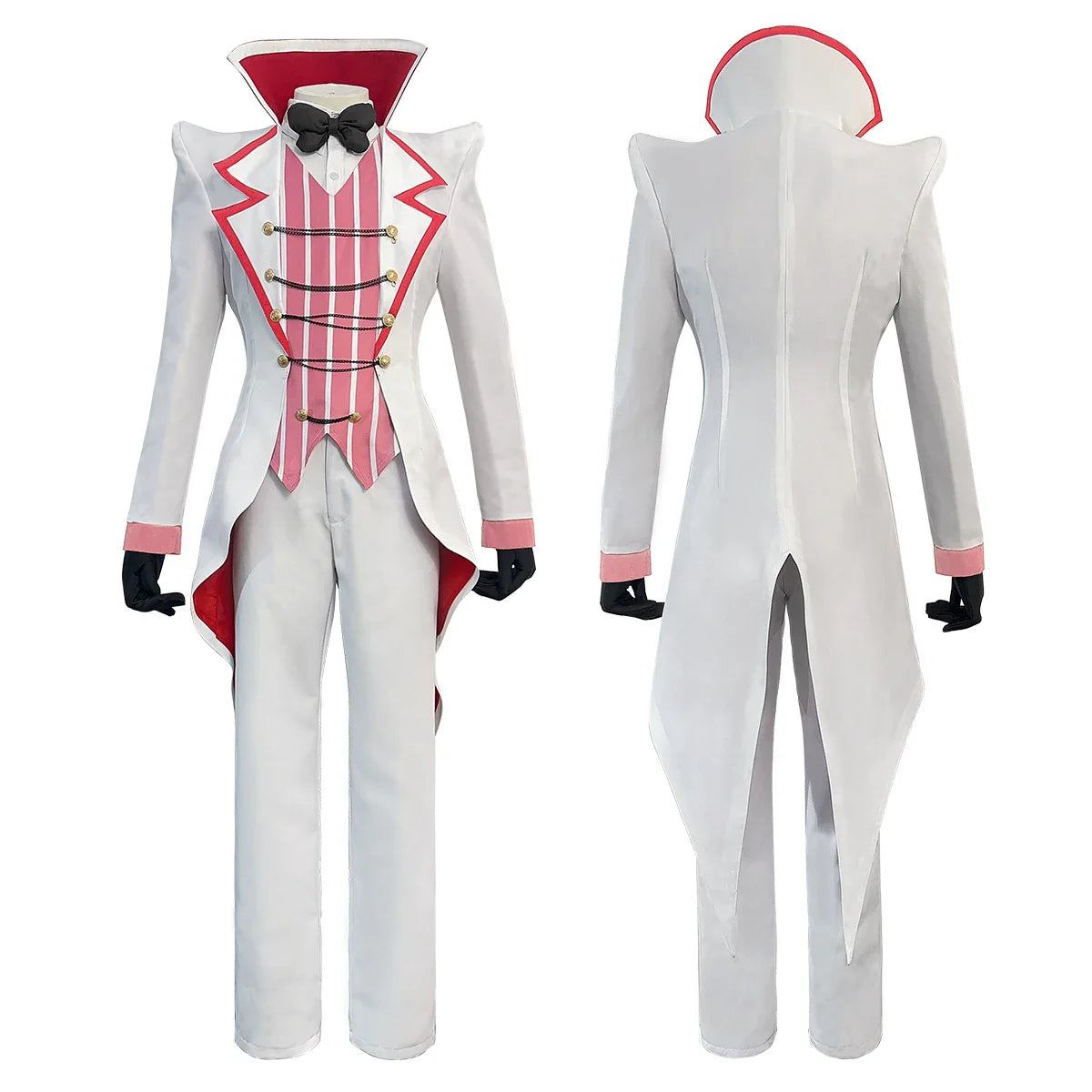 Astricos Anime Lucifer Morningstar Cosplay Costume - Tailcoat, Pants, Vest, Wig for Halloween - Astricos