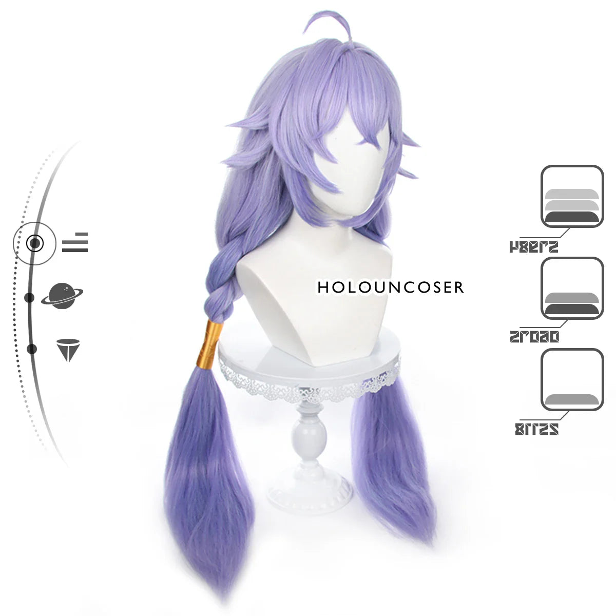 Astricos Bailu Cosplay Wig with Heat Resistant Fibers for Honkai Star Rail Fans - Astricos