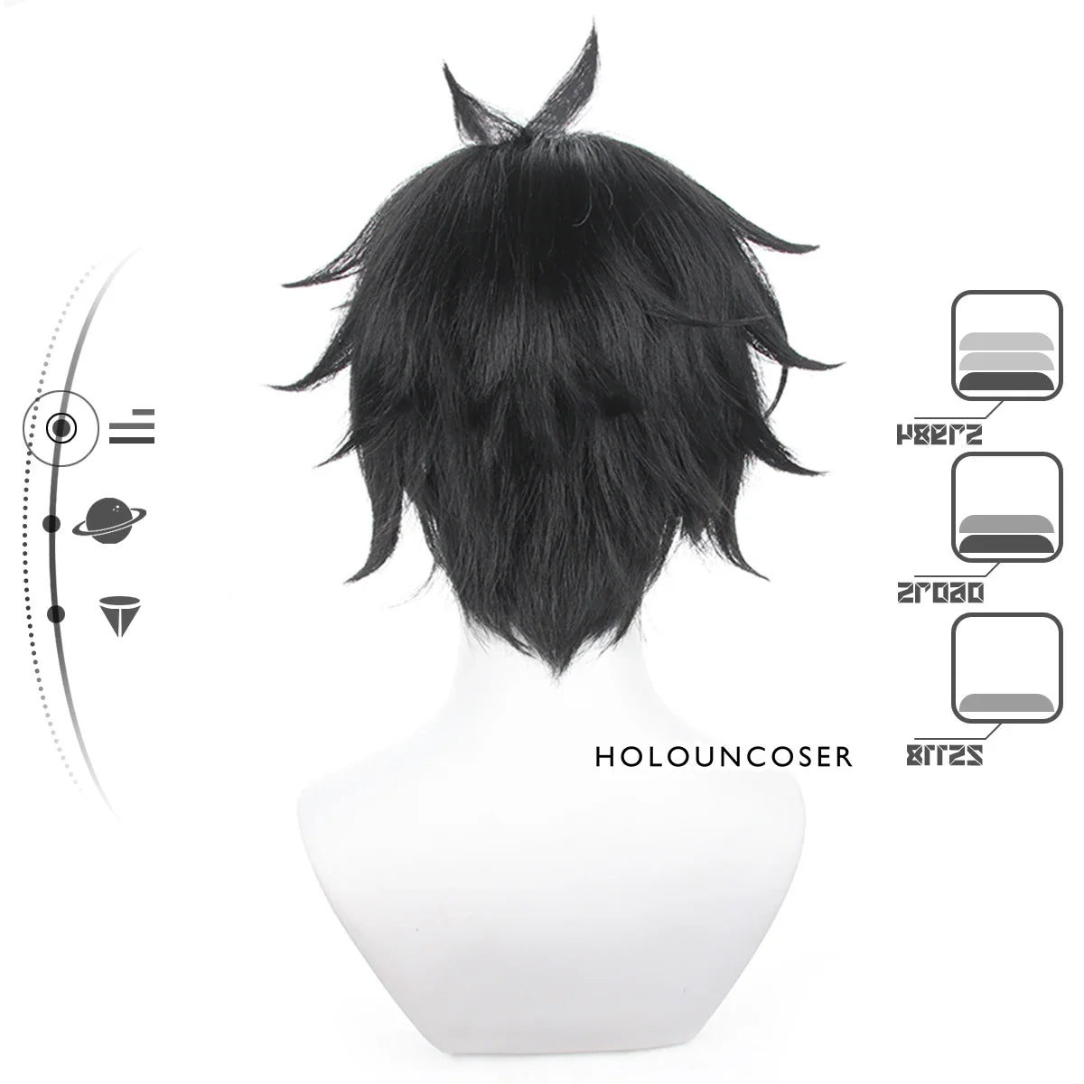 Astricos Dan Heng Cosplay Wig - Short Version with Heat Resistant Synthetic Fiber for Honkai Star Rail Fans - Astricos