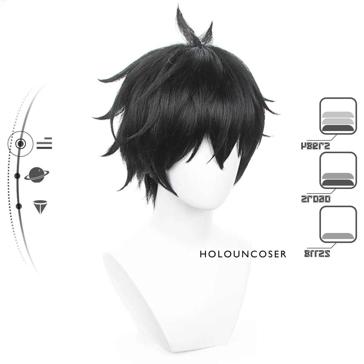 Astricos Dan Heng Cosplay Wig - Short Version with Heat Resistant Synthetic Fiber for Honkai Star Rail Fans - Astricos