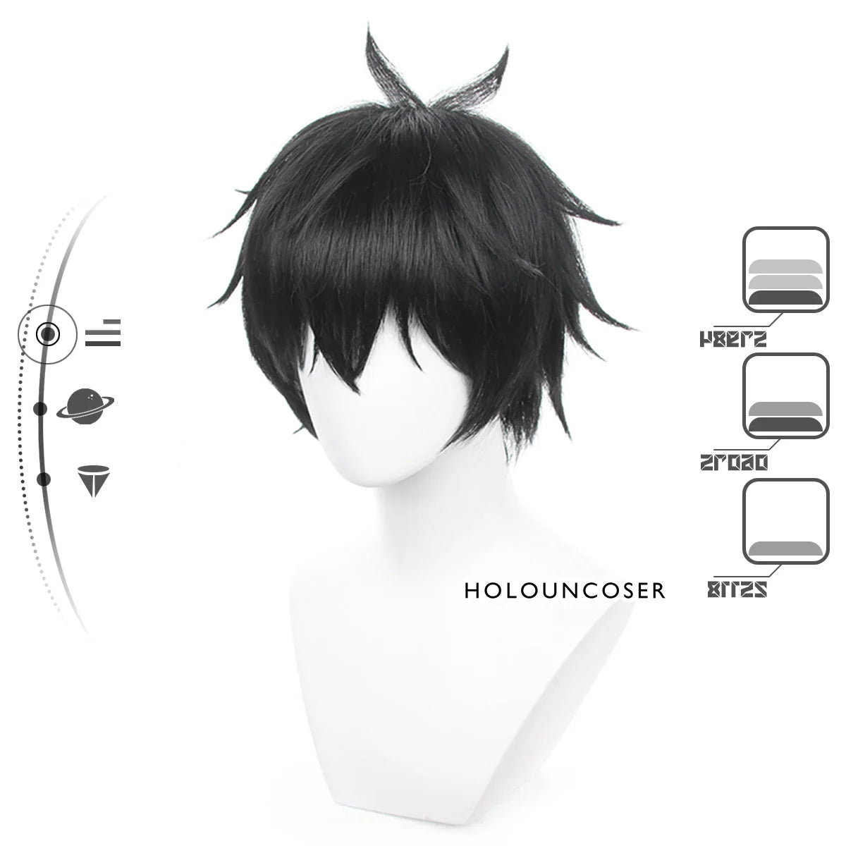 Astricos Dan Heng Cosplay Wig - Short Version with Heat Resistant Synthetic Fiber for Honkai Star Rail Fans - Astricos