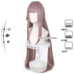 Astricos Herta Cosplay Wig - Heat Resistant Synthetic Fiber with Adjustable Cap for Honkai Star Rail Fans - Astricos