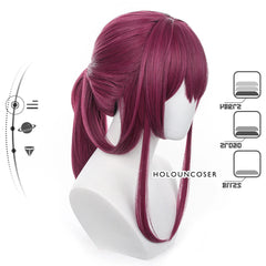 Astricos Kafka Cosplay Wig - Heat Resistant Synthetic Fiber with Adjustable Size for Parties - Astricos